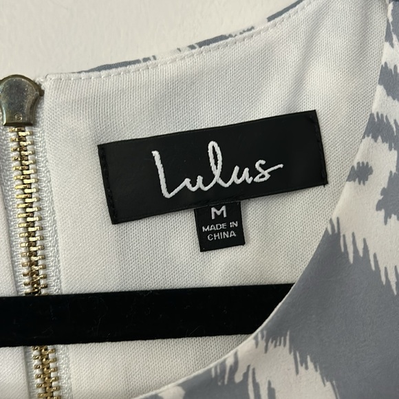 Lulus Give me a Print dress in Slate, Medium - Picture 7 of 10